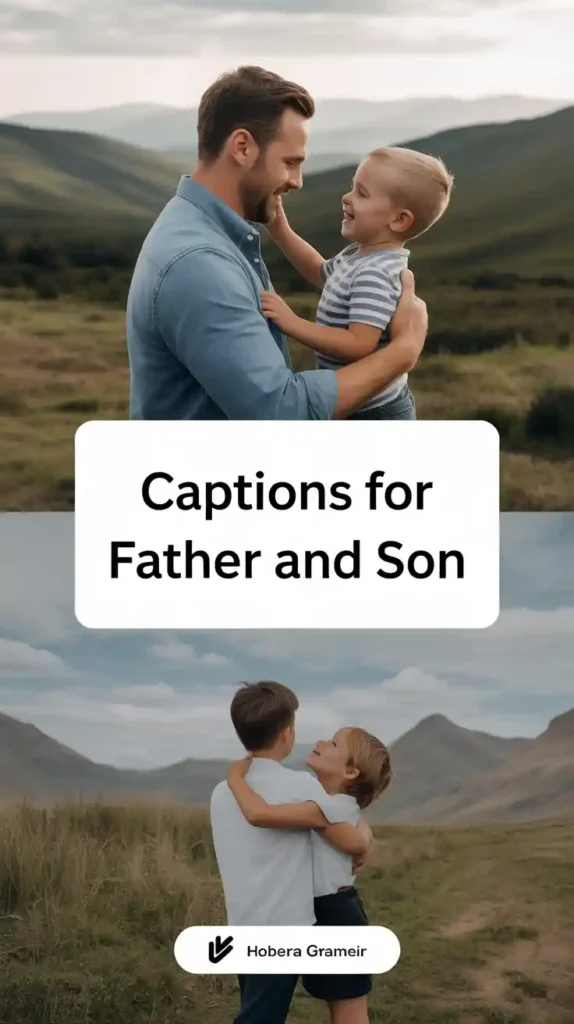 Captions for Father and Son