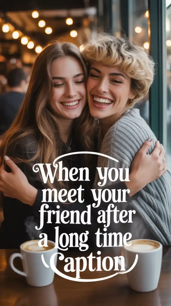 when you meet your friend after a long time caption